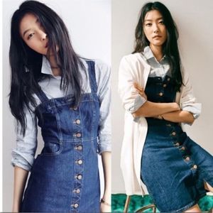 MADEWELL Womens Sz 12 Denim Overall Dress